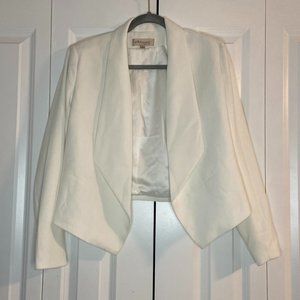 White cropped blazer